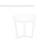 Round steel coffee table Karasu
