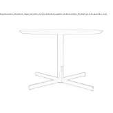 Round leather coffee table Piozzano