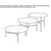 Round coffee table made of wooden veneer Gravette