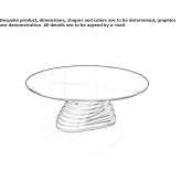 Round crystal coffee table Suhr