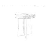 Round side table made of acrylic and wood Colatlan