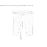 Round coffee table made of solid wood Korzenna