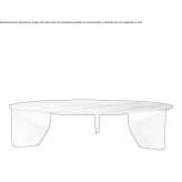 Round wooden coffee table Korzenna