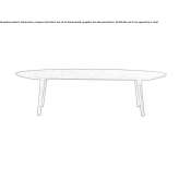 Owalny stolik kawowy z litego drewna Rakovec