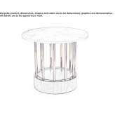 Marble high side table Lead