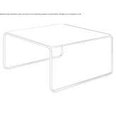 Square coffee table made of HPL, stackable Myatlevo