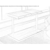 Rectangular coffee table with tray Corongo