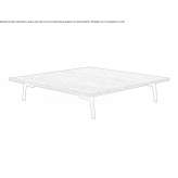 Square wooden coffee table for the living room Lobon
