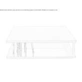 Low square wooden coffee table Ruethen