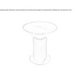 Round coffee table in stainless steel and wood Huguenot
