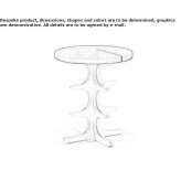 Coffee table with 4-star ash and ceramic base Carouge