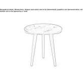 Nero Marquina round marble coffee table Rakovec