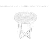 Round wooden coffee table for the living room Colatlan