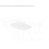Rectangular wooden coffee table Cessalto