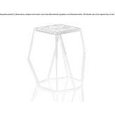 Square stone high side table Nachod