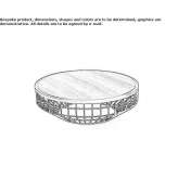 Low round metal coffee table Fontaine