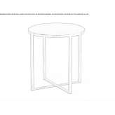 Round side table in metal and marble Perzow