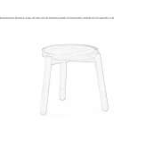Round wooden side table Dobbiaco