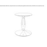 Round stainless steel side table Feltre