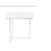 Sucupira rectangular side table Stod