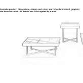 Low coffee table made of porcelain stoneware Horgen