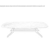 Low rectangular metal coffee table Viota