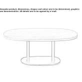 Oval wooden coffee table for the living room Laiz