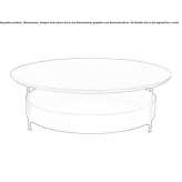 Wooden coffee table with storage space Hazen
