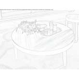 Round wooden coffee table Opijnen