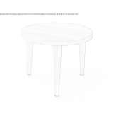 A low, round, wooden coffee table Zomergem