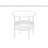 Round wooden coffee table with storage space Zumaglia
