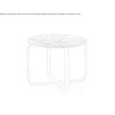 Low round coffee table made of steel Betera