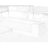 Low rectangular coffee table made of ebony Avane