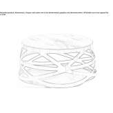 Round coffee table in stainless steel and marble Olching