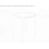 Low round coffee table made of marble Celaya
