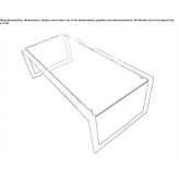 Rectangular coffee table made of glass and steel Bilina