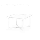 Low square coffee table made of steel Betera