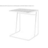 Rectangular metal side table Krebeck