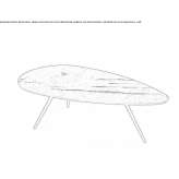 Low triangular coffee table made of marble Orvault