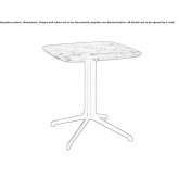 Square metal coffee table for the living room Viota