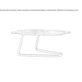 Low oval marble coffee table Odensjoe