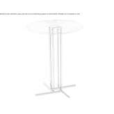 Round coffee table made of metal and glass Taverna