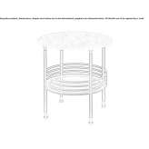 Round marble side table with storage space Zumaglia