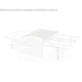 Low rectangular travertine coffee table Polzig