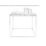 Square marble coffee table Varrel