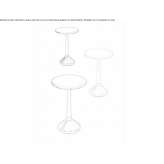 Round wooden high side table Karaagil