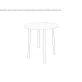 Round coffee table made of MDF Knicanin