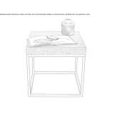 Square side table Scicli