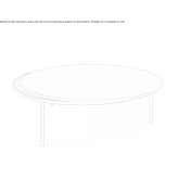 A low, round, wooden coffee table Navojoa