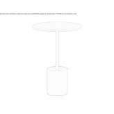 Low round coffee table made of aluminum and wood Mayer